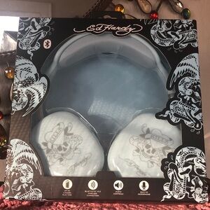 NIB Ed Hardy Light Blue Wireless Bluetooth Headphones